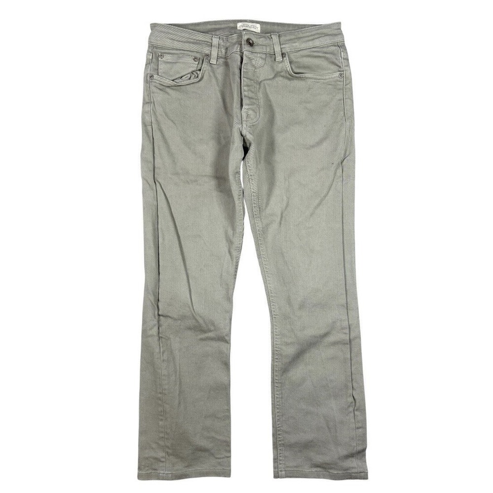 Suit Supply Men's Gray Green Denim Jean Pants 32x34(27) Casual Luxury Twill